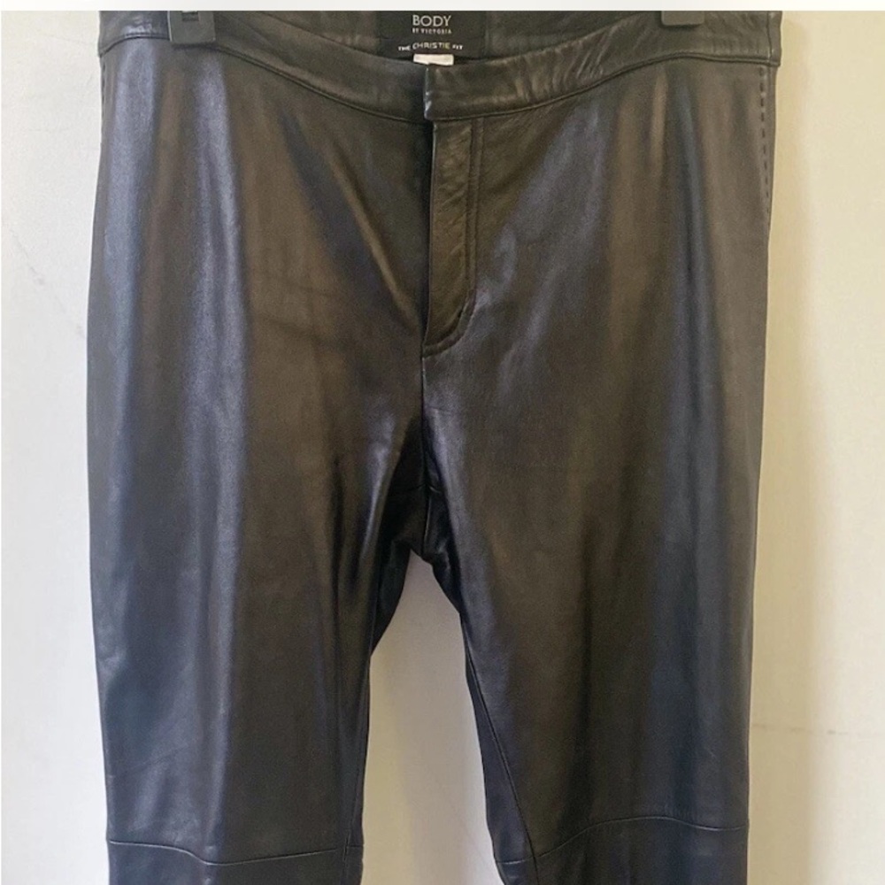 Vintage Body By Victoria Black Leather Pants Christie Fit Women’s Size10 Y2K